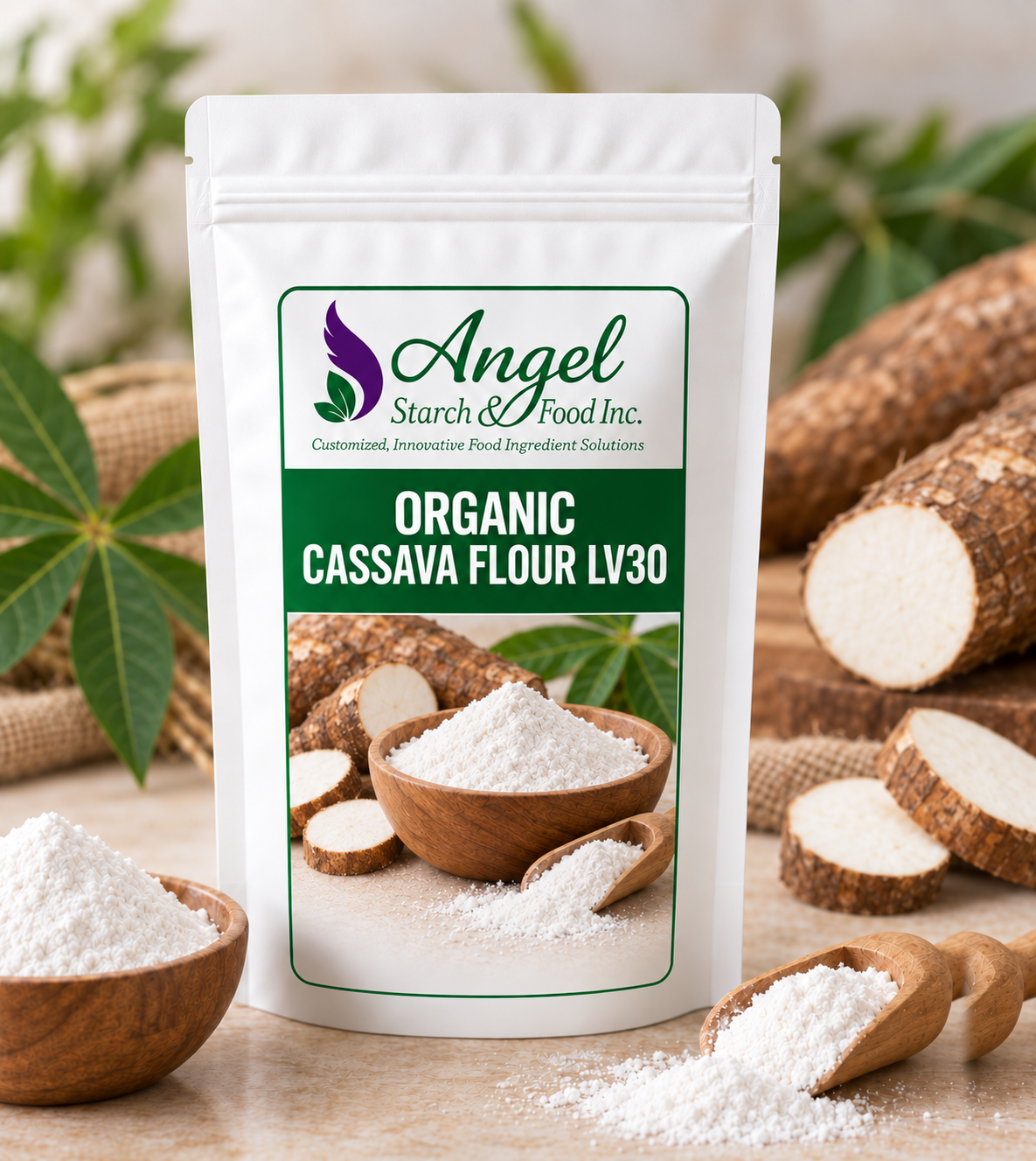 Organic Cassava Flour LV30 food ingredient from Angel Starch